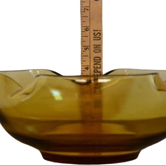 Vtg Anchor Hocking Amber Chip & Dip Set - Picture 2 of 5